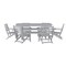 Flash Furniture Tolleson 7 Pc Adirondack Set w/72-in Rectangle Recycled HDPE Table and 6 Chairs w/Cupholders, Gry LE-HMP-158-2037-GRY-GG - alternate 1